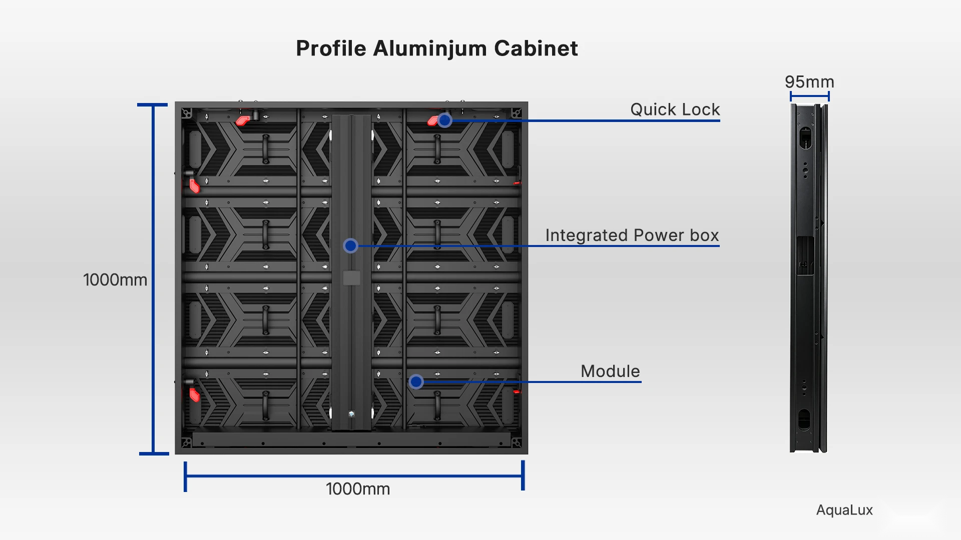 AquaLux — Aluminum Cabinet with Integrated Hard-Link Design