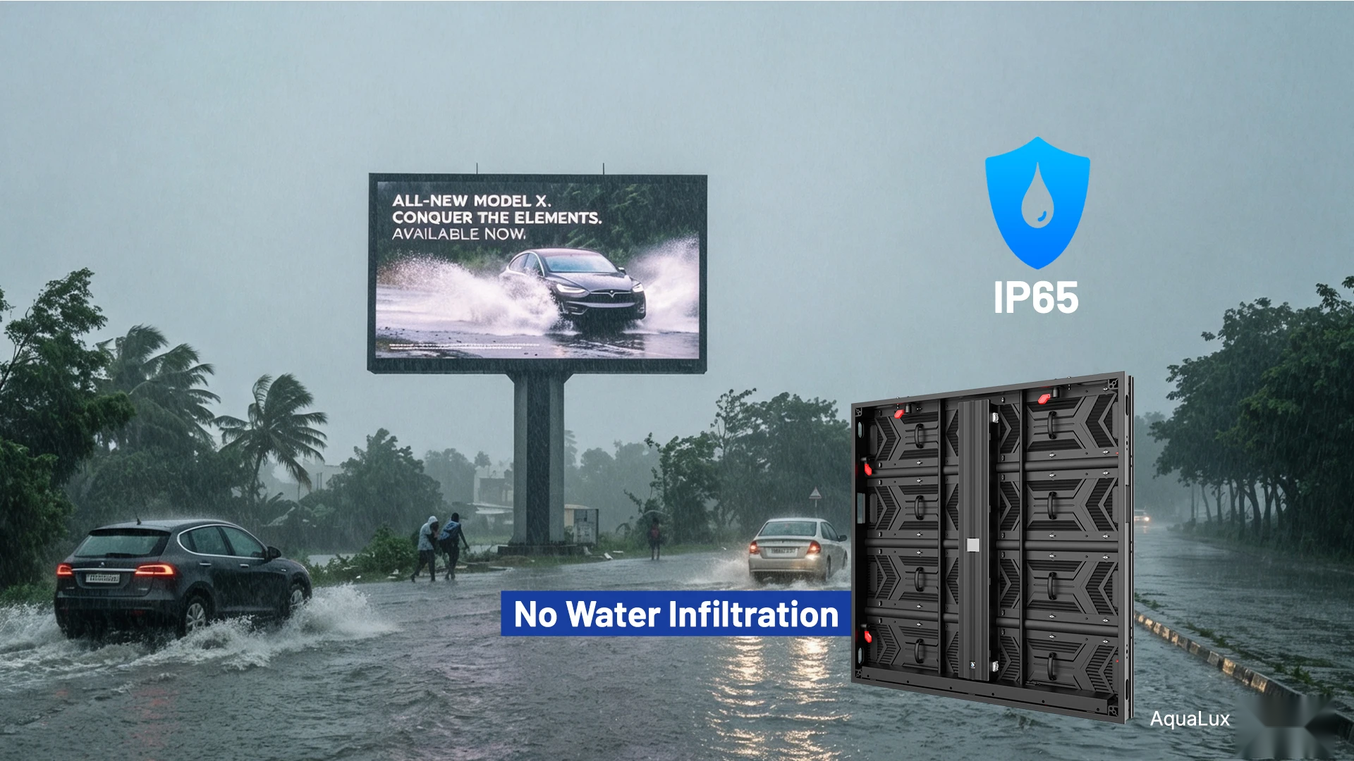 AquaLux — IP65 Waterproof and Dustproof