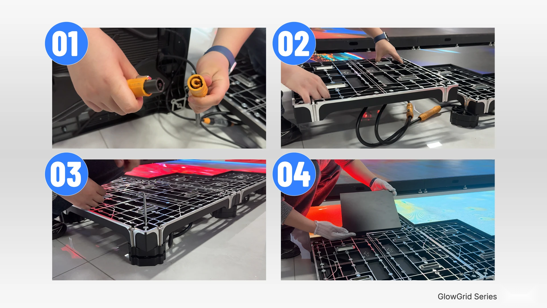 GlowGrid — Seamless Multi-Panel Floor Display