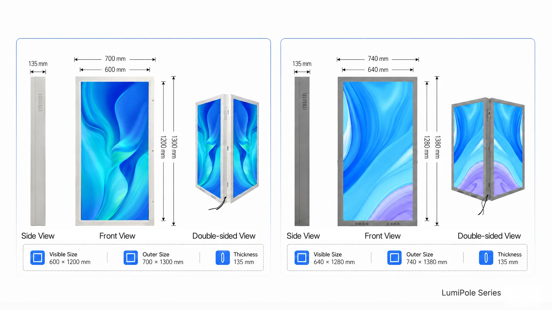 LumiPole — Slim Profile, Two Size Options