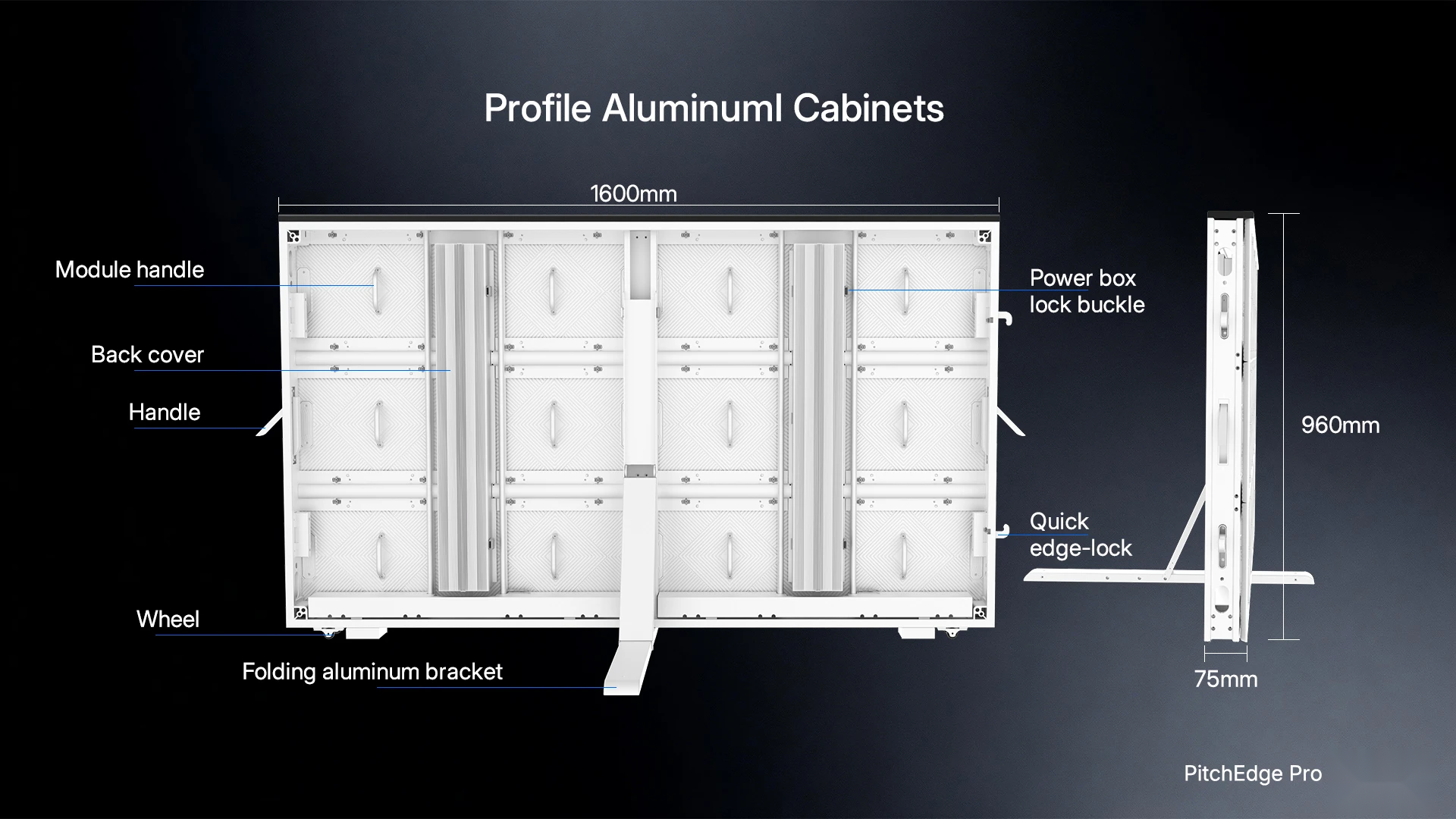 PitchEdge Pro — Slim Profile Aluminum Cabinet