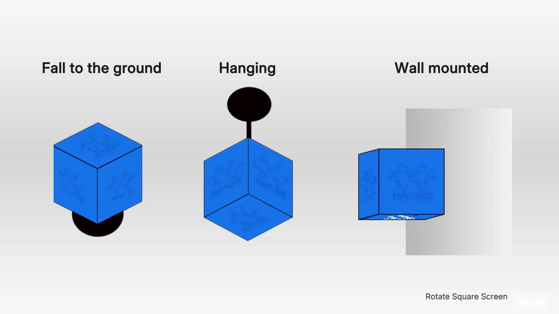 Rotate Square Screen — Flexible Installation Options