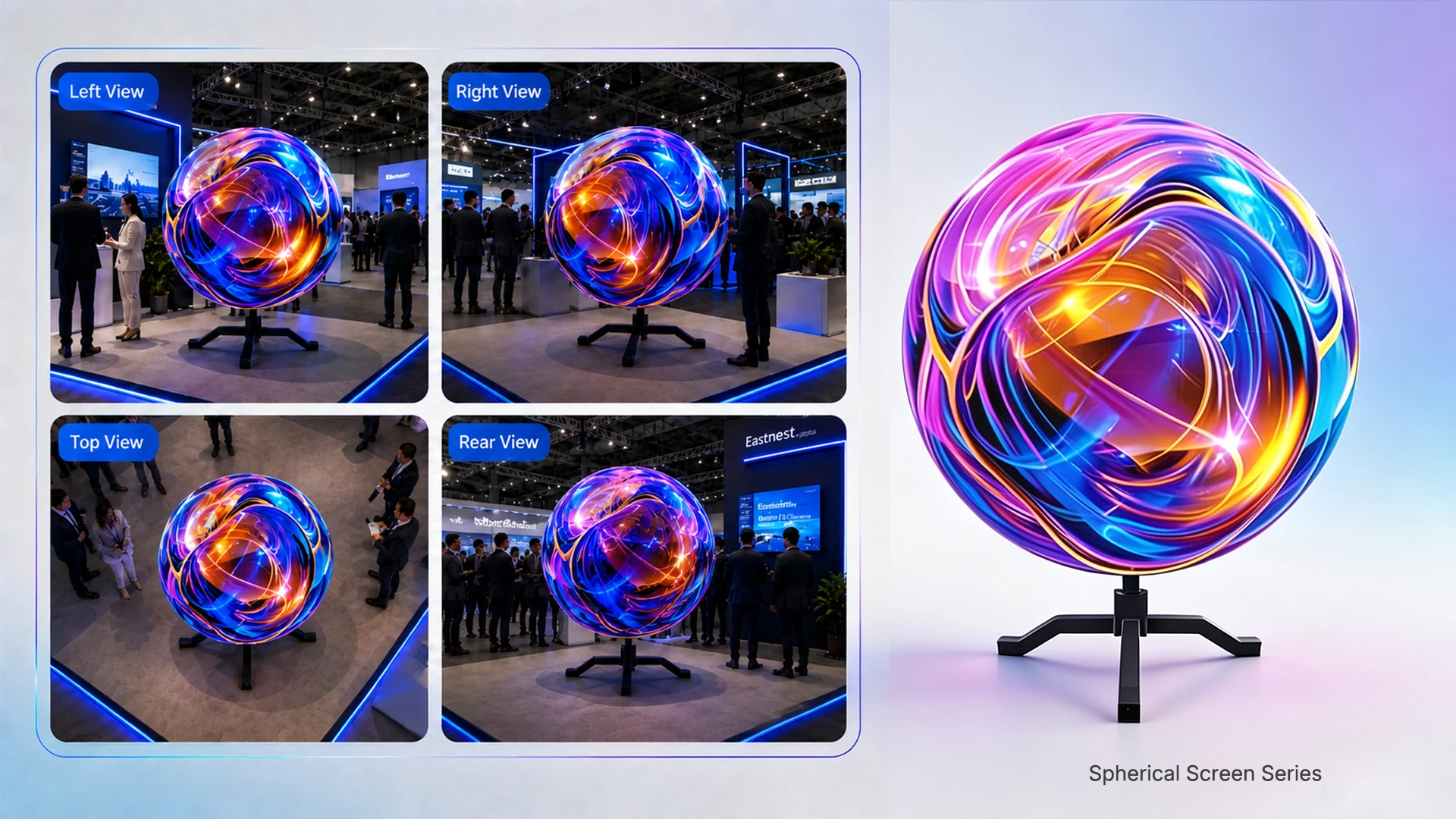 Spherical Screen — 360° Full-View Display